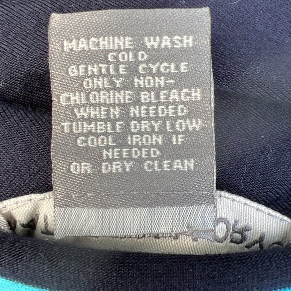 Kate & Mallory Long Sleeve Scoop Neck Mini Dress Black & Turquoise Size Small - Picture 8 of 8